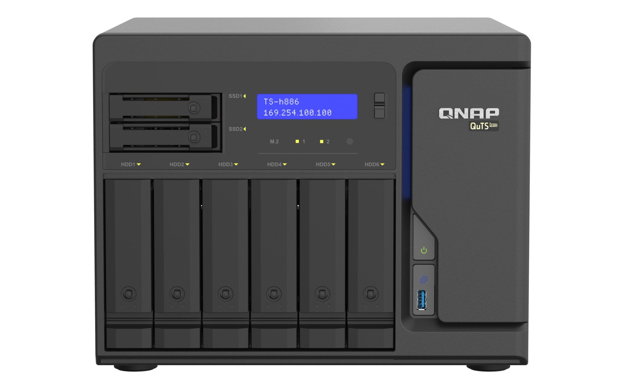 QNAP TS-h886 NAS Tower Intel® Xeon® D D-1602 8 GB DDR4 0 TB QuTS hero Black