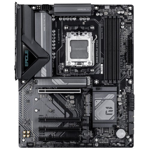 GIGABYTE B840 EAGLE WIFI6E Motherboard - AMD Ryzen 9000 CPUs, 8+2+2 Phases VRM, up to 8200MHz DDR5(O.C), 2xPCIe 4.0 + 1xPCIe 3.0 M.2, Wi-Fi 6E, 2.5GbE LAN, USB 3.2 Gen 2