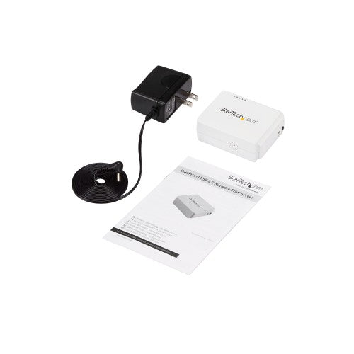StarTech.com 1 Port USB Wireless N Network Print Server with 10/100 Mbps Ethernet Port - 802.11 b/g/n