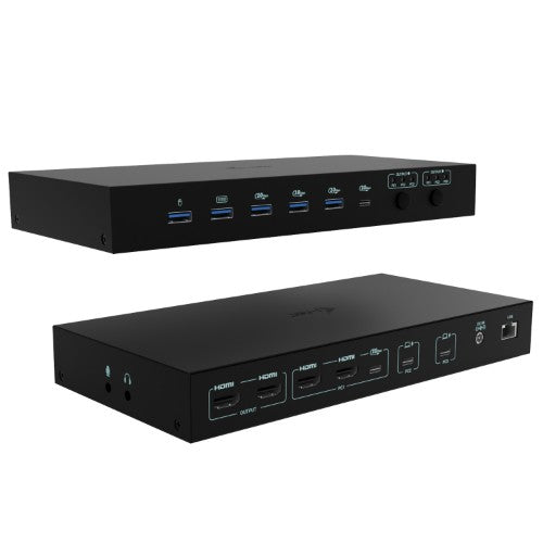 i-tec USB-C KVM Dock PRO for Three Hosts, Dual Video, with 2x Power Delivery, max 92W