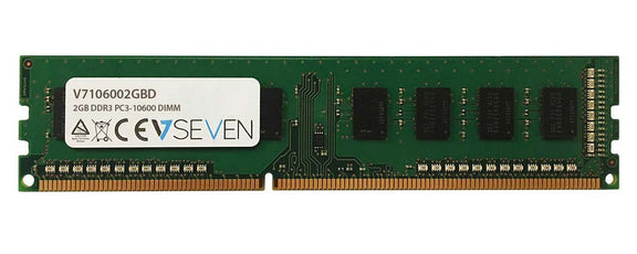 V7 2GB DDR3 PC3-10600 - 1333mhz DIMM Desktop Memory Module - V7106002GBD