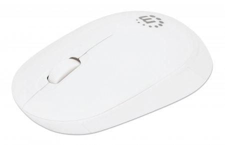Manhattan Performance III Wireless Mouse, White, 1000dpi, 2.4Ghz (up to 10m), USB, Optical, Ambidextrous, Three Button with Scroll Wheel, USB nano receiver, AA battery (not included), Low friction base, Three Year Warranty