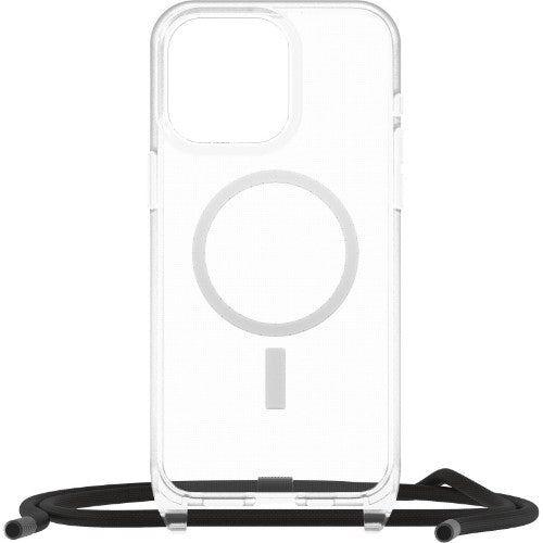 OtterBox React Series Necklace MagSafe for iPhone 15 Pro Max with Strap, Clear