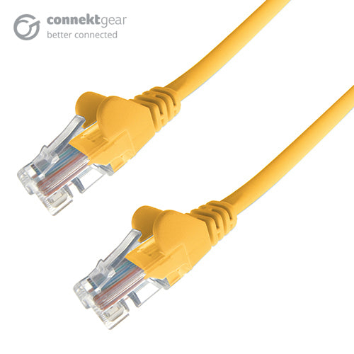 connektgear 10m RJ45 CAT5e UTP Stranded Flush Moulded Network Cable - 24AWG - Yellow