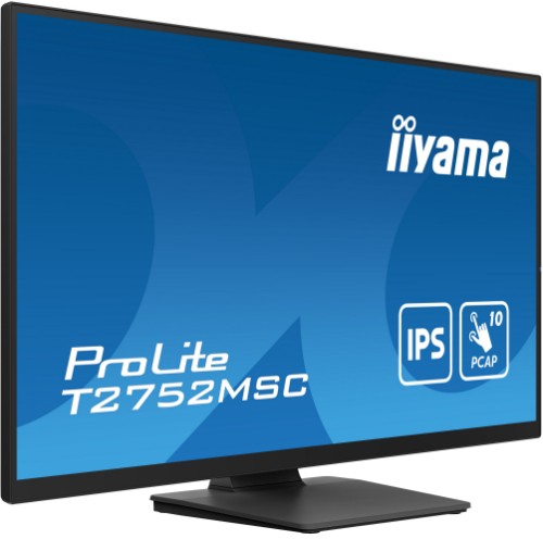 iiyama ProLite 27” Optical Bonded PCAP 10pt touchscreen monitor with IPS panel technology, edge-to-edge glass design and anti-fingerprint coating