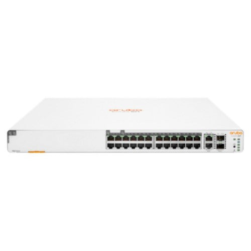HPE Aruba Networking Networking Instant On Switch 20p Gigabit CL4 4p Gigabit CL6 PoE 2p 10GBT 2p SFP+ 370W 1960
