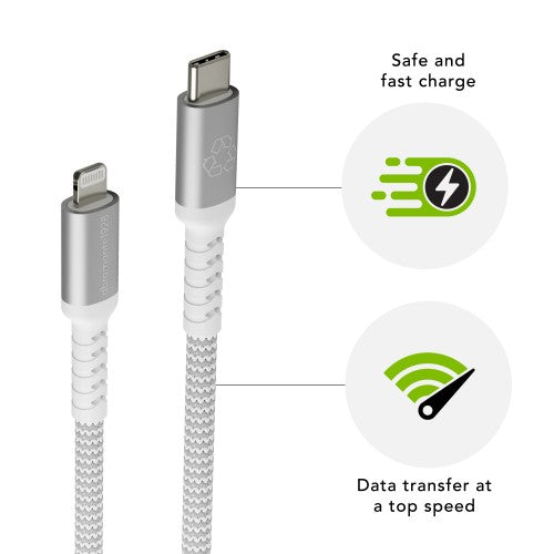 dbramante1928 re-charge Pro - BRD Cable 1.2m USB-C to Lightn -W