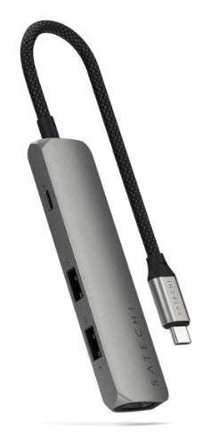 Satechi ST-P4SM interface hub USB Type-C 10000 Mbit/s Grey