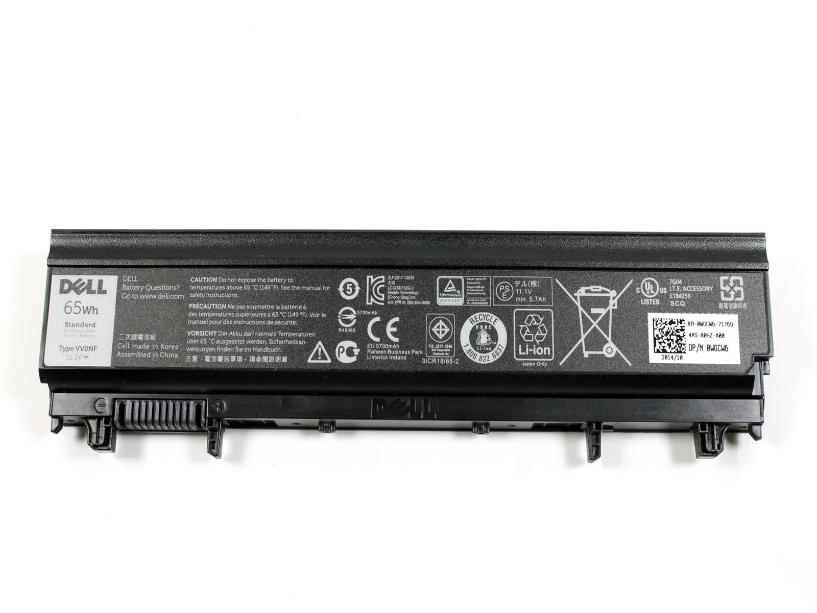 DELL WGCW6 laptop spare part Battery