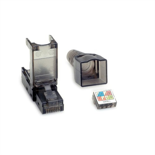 Value 26.99.0372 wire connector RJ45 Black, Transparent