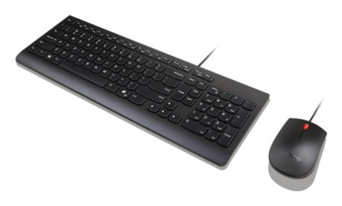 Lenovo Essential Wired Combo Black US Euro keyboard Mouse included Universal USB