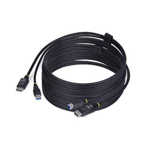 StarTech.com 10ft (3m) DisplayPort and USB 5Gbps KVM Cable, 4K 60Hz, Universally Compatible DP 1.2/USB 3.0 Combo Cable for KVM Switches