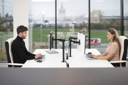 Vision VFM-DPD2B monitor mount / stand 68.6 cm (27") Black Desk