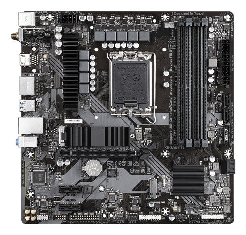 GIGABYTE B760M DS3H AX DDR4 Motherboard - Supports Intel Core 14th Gen CPUs, 6+2+1 Phases Digital VRM, up to 5333MHz DDR4 (OC), 2xPCIe 4.0 M.2, Wi-Fi 6E, 2.5GbE LAN, USB 3.2 Gen2