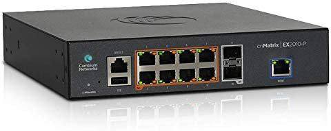 Cambium Networks cnMatrix EX2010-P Managed L2/L3 Gigabit Ethernet (10/100/1000) Power over Ethernet (PoE) 1U Black