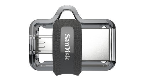 SanDisk Ultra Dual m3.0 USB flash drive 64 GB USB Type-A / Micro-USB 3.2 Gen 1 (3.1 Gen 1) Black, Silver, Transparent