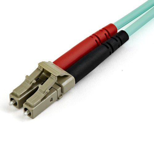 StarTech.com 7m (22ft) LC/UPC to LC/UPC OM3 Multimode Fiber Optic Cable, Full Duplex 50/125µm Zipcord Fiber Cable, 100G, Low Insertion Loss, LSZH Fiber Jumper Cord