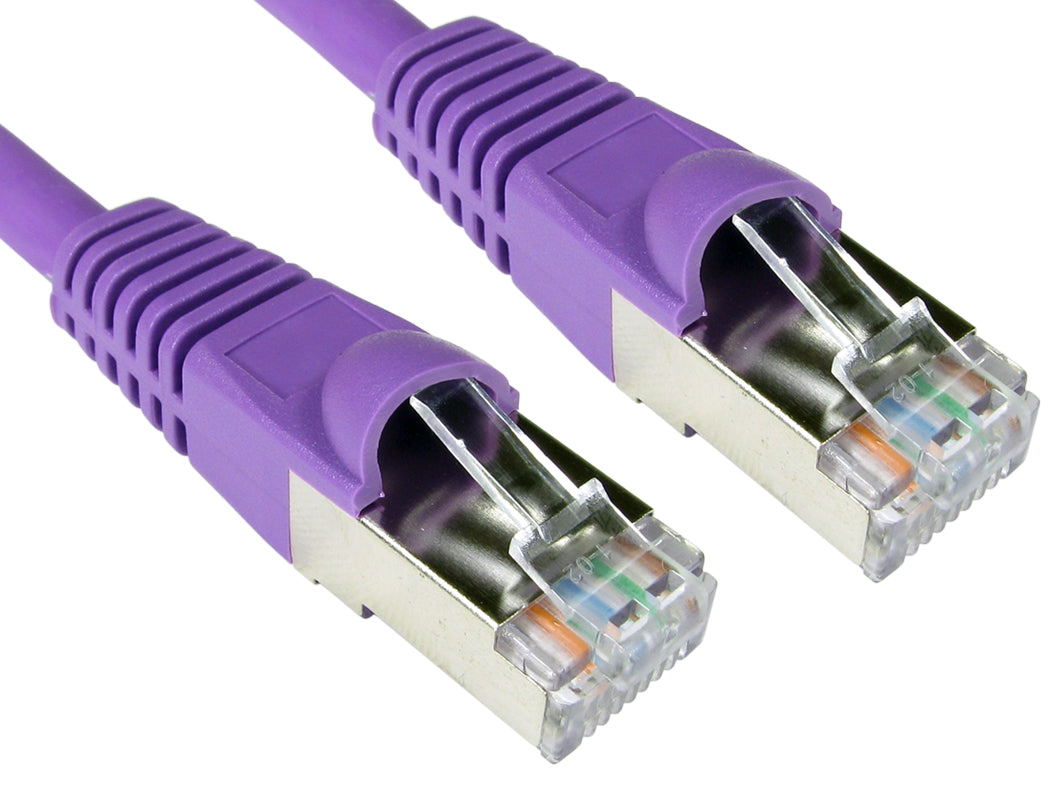 Cables Direct Cat6a, 1m networking cable Violet S/FTP (S-STP)