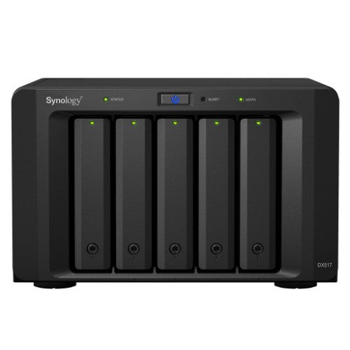 Synology DX517 50TB (Seagate Ironwolf Pro) 5 bay expansion unit for DS1817+/DS1517+/DS1817/DS1517 disk array Desktop Black