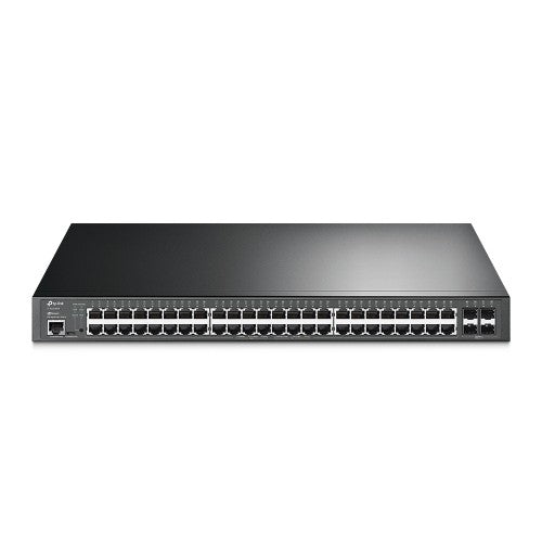 TP-Link JetStream 48-Port Gigabit and 4-Port 10GE SFP+ L2+ Managed Switch with 48-Port PoE+