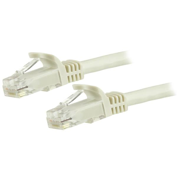 StarTech.com 1.5m CAT6 Ethernet Cable - White CAT 6 Gigabit Ethernet Wire -650MHz 100W PoE RJ45 UTP Network/Patch Cord Snagless w/Strain Relief Fluke Tested/Wiring is UL Certified/TIA