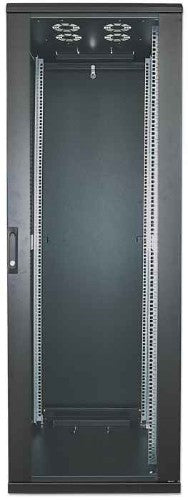 Intellinet 19" Network Cabinet - Free Standing, 42U, 600x800mm (width x depth), Black, Flatpack, Max 1500kg, Multi-Point Door Lock, One Lock Per Side Panel, Usable Depth 123 to 573mm, IP20 rated, Rack, Steel
