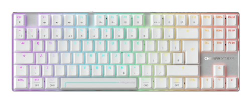 CHERRY MX 8.2 Pro TMR Wireless keyboard Gaming USB + RF Wireless + Bluetooth QWERTY UK English Silver, White