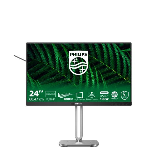 Philips 5000 series 24B2G5301/00 computer monitor 60.5 cm (23.8") 1920 x 1080 pixels Full HD LCD Black