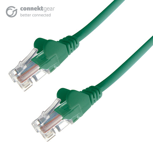 connektgear 15m RJ45 CAT5e UTP Stranded Flush Moulded Network Cable - 24AWG - Green