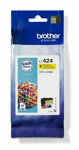 Brother LC-424Y Ink cartridge yellow, 750 pages ISO/IEC 19752 for Brother DCP-J 1200