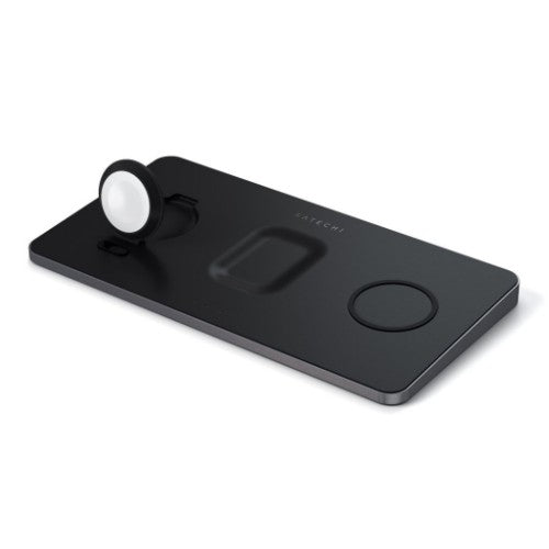 Satechi ST-X3TWCPM mobile device charger Headphones, Smartphone, Smartwatch Black AC Wireless charging Indoor