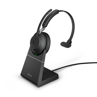 Jabra Evolve2 65 USB-A UC Mono with Charging Stand - Black