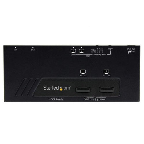 StarTech.com 2X2 HDMI Matrix Switch w/ Automatic and Priority Switching – 1080p