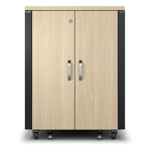 APC NetShelter Soundproof, 17U, Server Rack Enclosure, 230V, Maple