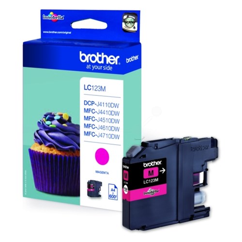 Brother LC-123M Ink cartridge magenta, 600 pages ISO/IEC 24711 5.9ml for Brother DCP-J 132/MFC-J 4510/MFC-J 6920