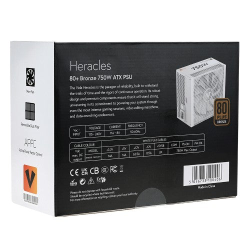 VIDA 750W HERACLES ATX GAMING PSU power supply unit