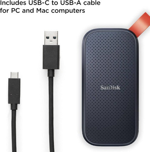 SanDisk SDSSDE30-2T00-G26 external solid state drive 2 TB USB Type-C 3.2 Gen 2 (3.1 Gen 2) Black