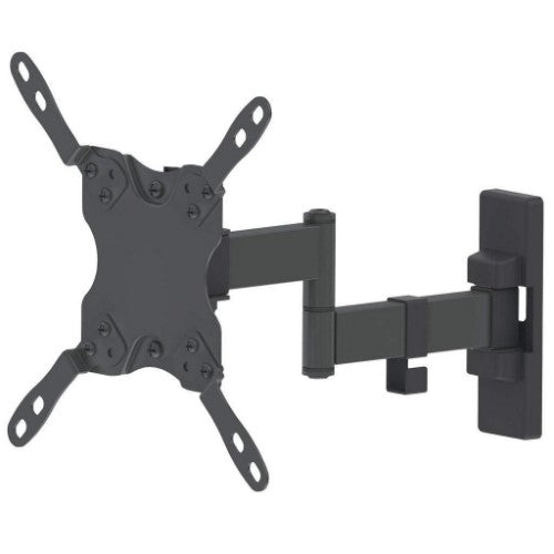 Manhattan Wall Mount for TV & Monitors (Full Motion), For screens 13" to 42", VESA compatability: all between 75x75mm and 200x200mm - check the dimensions of the four mounting holes on back of screen to ensure it fits, Max 20kg, Black, Bracket
