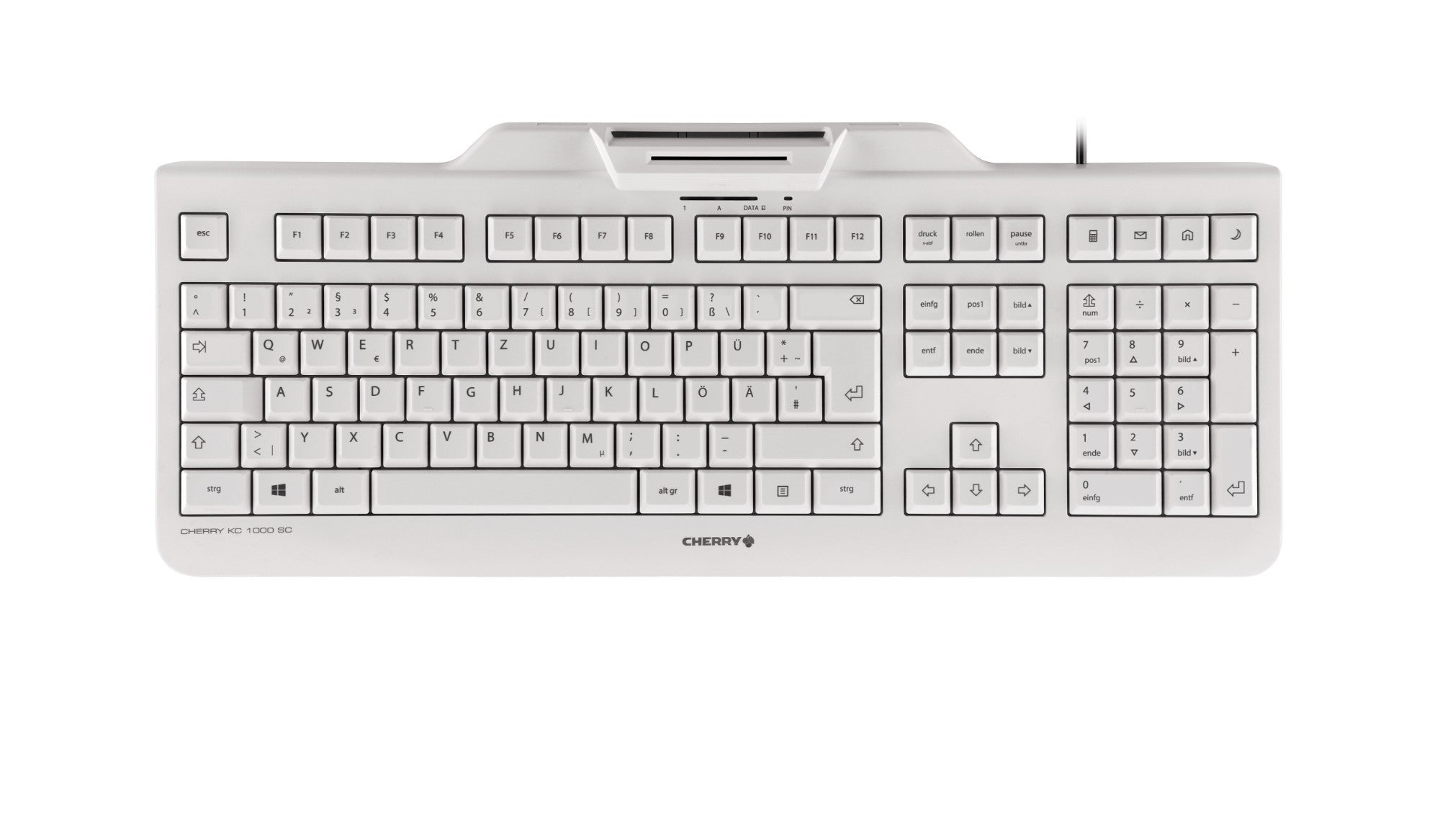 CHERRY KC 1000 SC keyboard USB QWERTZ German Grey