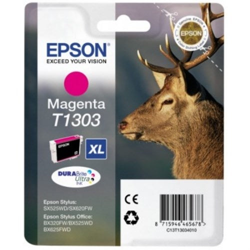 Epson C13T13034012/T1303 Ink cartridge magenta XL, 600 pages 10,1ml for Epson Stylus BX 320/SX 525/WF 3500