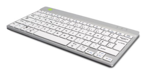 R-Go Tools Ergonomic keyboard R-Go Compact Break, compact keyboard with break software, QWERTY (PT), Bluetooth, white