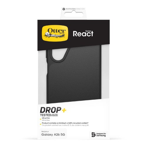 OtterBox React Series for Samsung Galaxy A26 5G, black