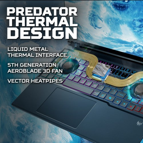Acer Predator Helios Neo 16 AI (PHN16-73) Intel Ultra 9, 32GB, 1TB SSD, RTX5070Ti, 16" WQXGA, Windows 11 Gaming Laptop