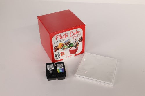 Canon 5225B012/PG-540+CL-541 Printhead cartridge multi pack black / color Cube + Photopaper PP-201 13x13cm 40 sheet 180pg+180pg Pack=2 for Canon Pixma MG 2150/MX 370