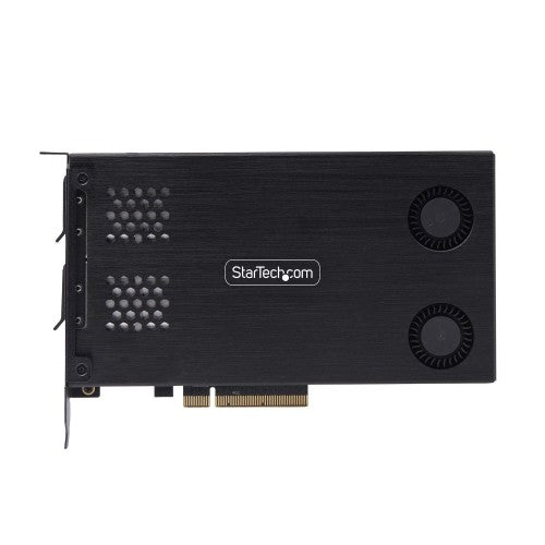 StarTech.com Dual-Bay M.2 NVMe SSD to PCIe x8 Removable Mobile Rack; Bifurcation Required; Tool-less Installation, PCIe Backplane w/Two Hot-Swap Drive Bays