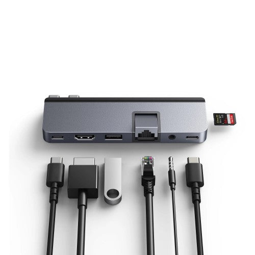 HYPER HD575-GRY-GL notebook dock/port replicator USB 3.2 Gen 1 (3.1 Gen 1) Type-C Grey