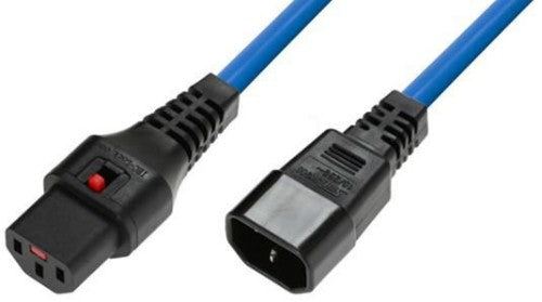 Microconnect MC-C13C14LOCK-0.5MB power cable Blue 0.5 m C13 coupler C14 coupler