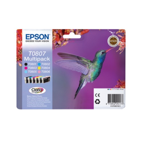 Epson C13T08024011/T0802 Ink cartridge cyan, 435 pages ISO/IEC 24711 7.4ml for Epson Stylus Photo P 50/PX/PX 730/R 265