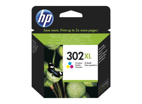 HP F6U67AE/302XL Printhead cartridge color high-capacity, 300 pages ISO/IEC 24711 8ml for HP DeskJet 1110/2130/OfficeJet 5200