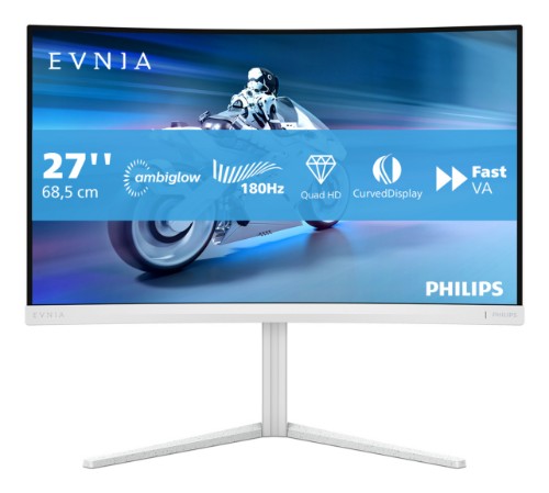 Philips Evnia 5000 27M2C5501/00 computer monitor 68.6 cm (27") 2560 x 1440 pixels Quad HD LCD White